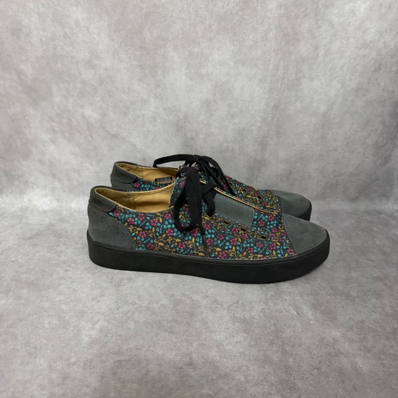 Spenco Shoes - Spenco Malibu Floral Sneakers Womens Size 7.5 Black Grey Fashion Boho Low‎ Top